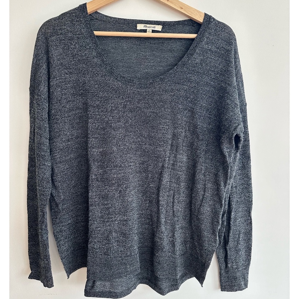 Madewell lightweight sweater in navy blue